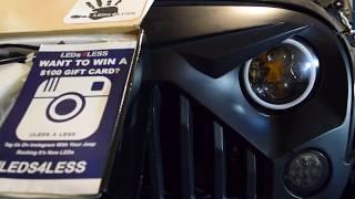 How to install halo RGB headlights on Jeep Wrangler 97-2017