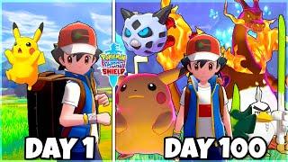 I Spend 100 Day With Only Ash Pokemon in Pokemon Sword & Shield [ FULL POKEMON MOVIE ]