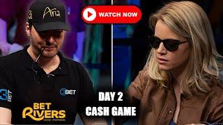 Phil Hellmuth, Torelli, Brunson, Hall ️️Day 2 Cash Game Livestream Poker