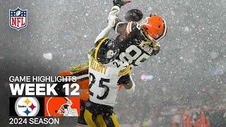 Pittsburgh Steelers vs. Cleveland Browns Game Highlights | NFL 2024 Season Week 12