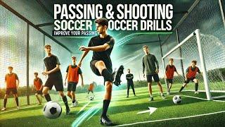 Shooting and Passing Soccer Drills | How to Improve Passing in Football | Group Football Traning |