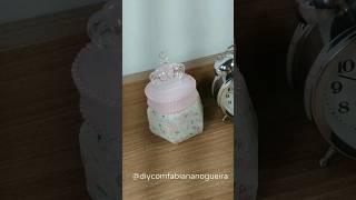 Pote de Vidro Decorado  #reciclagem #diy #craft