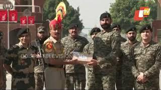 BSF, Pak Rangers exchange sweets on Diwali at Attari-Wagah border