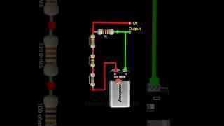 how to reduce 9v to 5v using resistor //#youtubeshorts #shortsfeed #khairunelectronicsbd