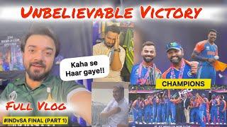 Unbelievable Victory IND vs SA MATCH Full Vlog IND nay Worldcup Jeet liya | PAK  Fans Reaction