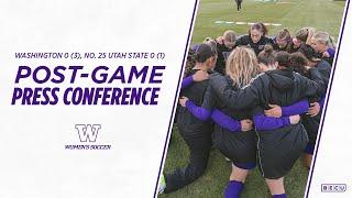 Washington Women's Soccer Postgame Press Conference: No. 25 Utah State