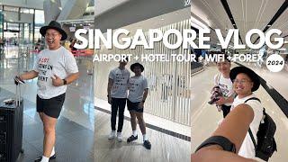 Singapore Vlog 2024 - Airport ,Wifi, Forex and Room Tour