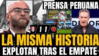 PRENSA PERUANA: ASÍ FUE LA REACCIÓN TRAS EL EMPATE AMARGO PERU VS COLOMBIA 1-1 ¡EXPLOTAN!