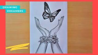 Freedom Drawing || Step by Step