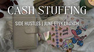 Cash Envelope Stuffing $895! | YouTube & Etsy Paycheck | June Etsy Launch