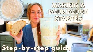 My Easy GUIDE To Making A SOURDOUGH STARTER | How To Make A Sourdough Starter from scratch