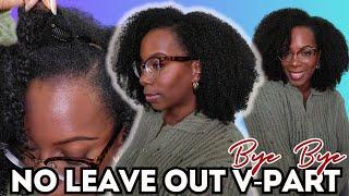 Bye Bye LEAVE OUT! Invisible V-Part Wig Install Natural THIN HAIR Hack for Beginners HerGivenHair