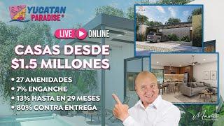 Casas con piscina en Mérida desde $1.6 mill. con financiamiento y con amenidades