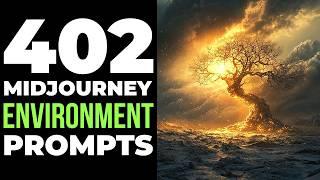 402 Midjourney ai art prompts for 'Environments' (Prompts in description)