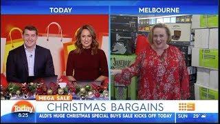 Savvy Shopaholic Jo Munro talks Aldis Christmas Special Buys with Ch9 Weekend Today team