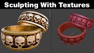 Blender Tutorial: Sculpting With Textures | Low-poly Models