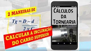 2 maneiras para CALCULAR A INCLINAÇÃO do carro superior do torno mecânico