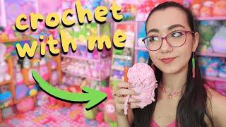 crochet with me LIVE - flower plushie