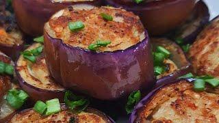 DELICIOUS Stuffed Eggplant Rings | @DAPUR2020