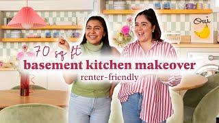 *EXTREME* 70 Sq Ft Studio Apartment Kitchen Makeover | Renter-Friendly!!