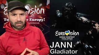 Reaction : Jann - Gladiator /Eurovision Poland /Tu bije serce Europy – Wybieramy hit na Eurowizję!