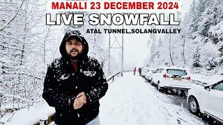 Today heavy snowfall manali || Atal Tunnel,Solangvalley live snowfall Latest video