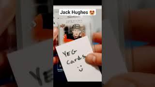 Jack Hughes Awesome Hit!  #hockey #upperdeck #hockeycards #sportscards #sports #shorts