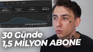 30 Günde 1,5 MİLYON ABONEYE Ulaşan Takipçim! (Shorts ile 100.000TL)