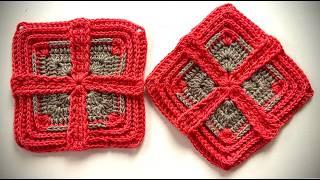 Grafisches Granny Muster#häkeln #petraperle #crochet #grannysquare #haekelanleitung #hakeln