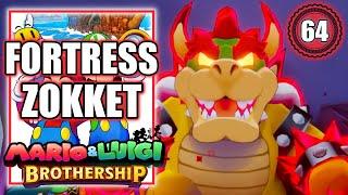 Mario and Luigi Brothership - Fortress Zokket, Defeat Glohm Bowser Boss Fight - Walkthrough Part 64