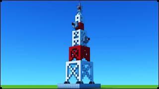 How To Make a Radio Tower In Minecraft | City Tutorial