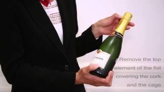 How to open a bottle of Champagne during a flight