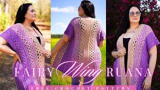 Fairy Wing Ruana - Crochet Pattern Tutorial  (Size Inclusive XXS-9XL)