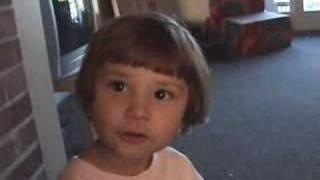 Little girl talking about monsters