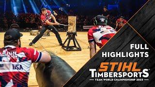Full highlights - STIHL TIMBERSPORTS® Team World Championship 2023 // Stuttgart, Germany