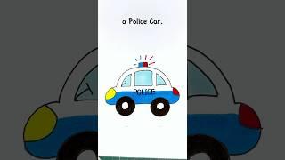 Draw 2 circles to Police Car easy drawing step by step for kids #kids #easydrawing #stepbystep