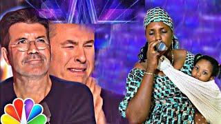 Simon Cowell Cried When He Heard Mama Africa Singing With Her Sick Daughter,Emotional AGT,AGT2024