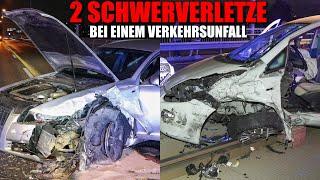 [SCHWERER UNFALL AUF BRÜCKE!] - Audi geriet in Gegenverkehr & krachte in Fiat - 2 Schwerverletzte -