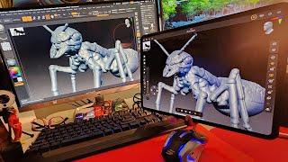 Using Zbrush on iPad | How to Send Model to Zbrush on PC and Back ~ Quick Tip