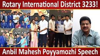 Rtn.Mahaveer Bothra, District Governor Rotary International District 3233 |  Anbil Mahesh Poyyamozhi