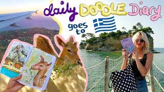 Drawing and Exploring in Greece (Daily Doodle Diary Art Challenge)