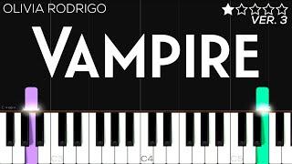 Olivia Rodrigo - Vampire | EASY Piano Tutorial