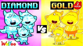 Gold Family vs Diamond Family  - Funny Kids Stories About Wolfoo Family | Wolfoo Family Friendly