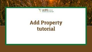 ArdhiSasa | Add Property tutorial