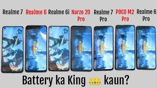 100% to 0% Battery Drain Test: Narzo 20 Pro, Poco M2 Pro, Realme 7, Realme 6, 6i, 6 Pro, 7 Pro