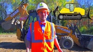 Blippi Learns About Construction Vehicles | Trucks For Kids | Educational Blippi Videos For Toddlers