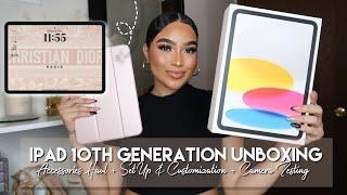 iPad 10th Generation Unboxing and Accessories Haul  Set Up + Customization *Aesthetic ASMR*