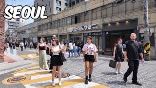 Seongsu-dong Cafe Street Walking Tour. Seoul City Korea 4k City Tour