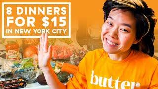 I Made 8 Dinners For Two People On A $15 Budget (In NYC!)