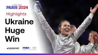 Ukraine win SENSATIONAL Gold Medal in Women's Fencing Team Sabre  #Paris2024